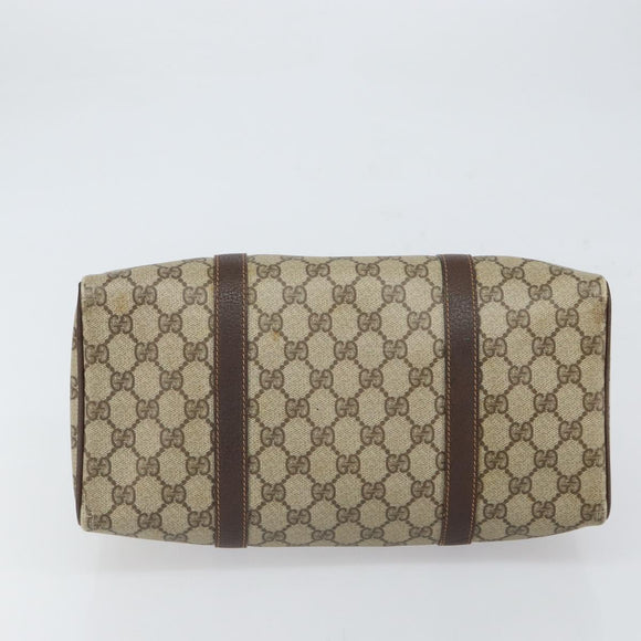 GUCCI GG Supreme Web Sherry Line Hand Bag PVC Beige Gold 40 02 007 Auth 164799