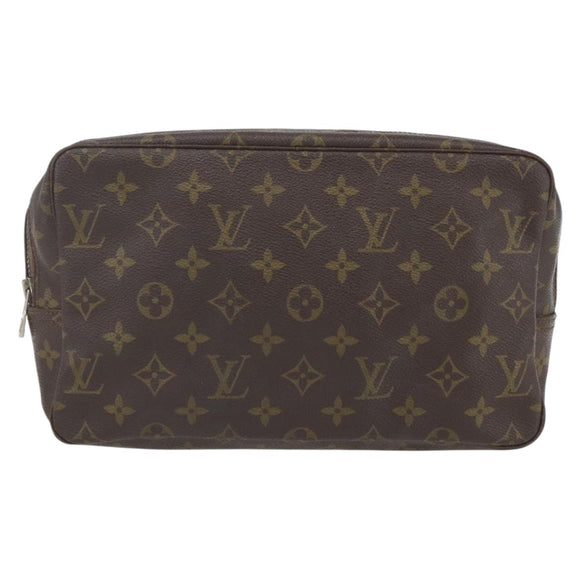 LOUIS VUITTON Monogram Trousse Toilette 28 Clutch Bag M47522 LV Auth 164811