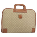 CELINE Macadam Canvas Hand Bag PVC Beige Gold Auth 164813-1