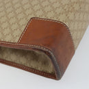 CELINE Macadam Canvas Hand Bag PVC Beige Gold Auth 164813-13