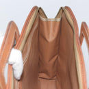 CELINE Macadam Canvas Hand Bag PVC Beige Gold Auth 164813-18