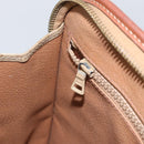 CELINE Macadam Canvas Hand Bag PVC Beige Gold Auth 164813-20