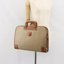 CELINE Macadam Canvas Hand Bag PVC Beige Gold Auth 164813-22