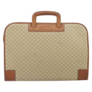 CELINE Macadam Canvas Hand Bag PVC Beige Gold Auth 164813-3