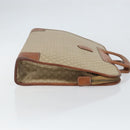 CELINE Macadam Canvas Hand Bag PVC Beige Gold Auth 164813-4