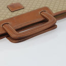 CELINE Macadam Canvas Hand Bag PVC Beige Gold Auth 164813-7