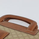 CELINE Macadam Canvas Hand Bag PVC Beige Gold Auth 164813-8
