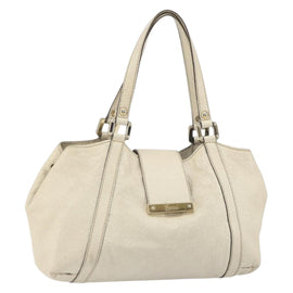 GUCCI GG Canvas Guccissima Sukey Hand Bag Ivory Gold 211937 Auth 164815