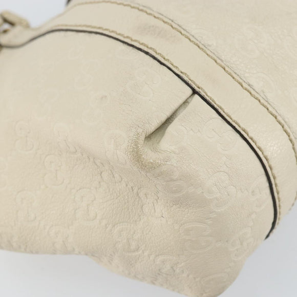 GUCCI GG Canvas Guccissima Sukey Hand Bag Ivory Gold 211937 Auth 164815