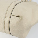 GUCCI GG Canvas Guccissima Sukey Hand Bag Ivory Gold 211937 Auth 164815-15