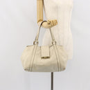 GUCCI GG Canvas Guccissima Sukey Hand Bag Ivory Gold 211937 Auth 164815-22