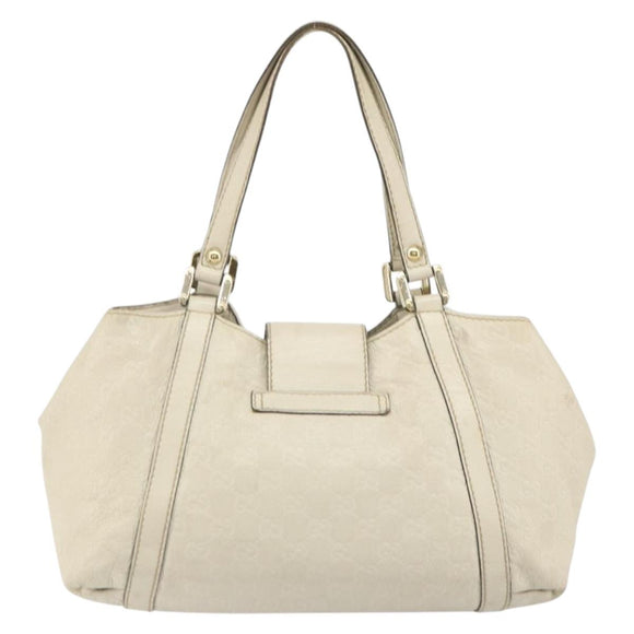 GUCCI GG Canvas Guccissima Sukey Hand Bag Ivory Gold 211937 Auth 164815