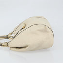 GUCCI GG Canvas Guccissima Sukey Hand Bag Ivory Gold 211937 Auth 164815-4