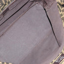 FENDI Zucca Canvas Tote Bag Black Brown Auth 164817-15