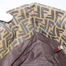 FENDI Zucca Canvas Tote Bag Black Brown Auth 164817-17