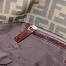 FENDI Zucca Canvas Tote Bag Black Brown Auth 164817-18