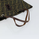 FENDI Zucca Canvas Tote Bag Black Brown Auth 164817-7