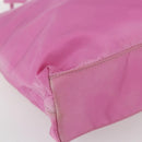 PRADA Tote Bag Nylon Pink Silver Auth 164823-9