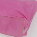 PRADA Tote Bag Nylon Pink Silver Auth 164823-15