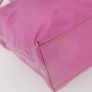 PRADA Tote Bag Nylon Pink Silver Auth 164823-16