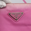 PRADA Tote Bag Nylon Pink Silver Auth 164823-17