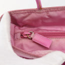 PRADA Tote Bag Nylon Pink Silver Auth 164823-10