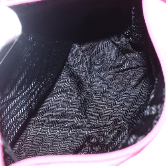 PRADA Tote Bag Nylon Pink Silver Auth 164823