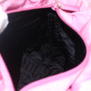 PRADA Tote Bag Nylon Pink Silver Auth 164823-20