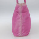 PRADA Tote Bag Nylon Pink Silver Auth 164823-4