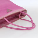 PRADA Tote Bag Nylon Pink Silver Auth 164823-7