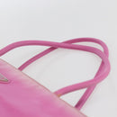 PRADA Tote Bag Nylon Pink Silver Auth 164823-8
