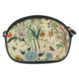 GUCCI Flora Shoulder Bag Canvas Beige Gold Auth 164826 - 0