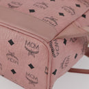 MCM Vicetos Logogram Backpack PVC Leather Pink Gold Auth 164828-17