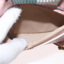 MCM Vicetos Logogram Backpack PVC Leather Pink Gold Auth 164828-25