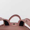MCM Vicetos Logogram Backpack PVC Leather Pink Gold Auth 164828-8