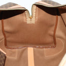 CELINE Macadam Canvas Boston Bag PVC Leather Brown Gold Auth 164829-21