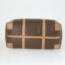 CELINE Macadam Canvas Boston Bag PVC Leather Brown Gold Auth 164829-5