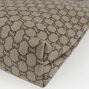 GUCCI GG Plus Supreme Web Sherry Line Tote Bag PVC Beige Gold Auth 164831-15