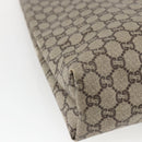 GUCCI GG Plus Supreme Web Sherry Line Tote Bag PVC Beige Gold Auth 164831-16