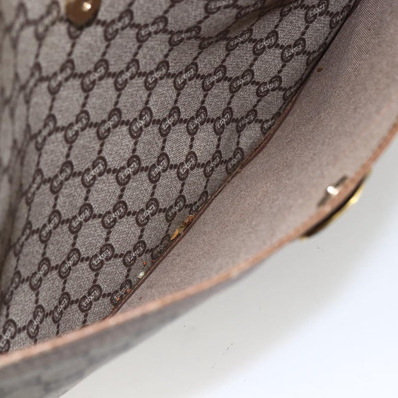 GUCCI GG Plus Supreme Web Sherry Line Tote Bag PVC Beige Gold Auth 164831