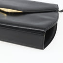 GIVENCHY Shoulder Bag Leather Black Gold Auth 164833-9