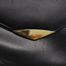GIVENCHY Shoulder Bag Leather Black Gold Auth 164833-10