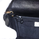 GIVENCHY Shoulder Bag Leather Black Gold Auth 164833-17
