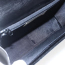GIVENCHY Shoulder Bag Leather Black Gold Auth 164833-12