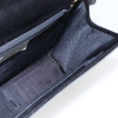GIVENCHY Shoulder Bag Leather Black Gold Auth 164833-18