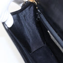 GIVENCHY Shoulder Bag Leather Black Gold Auth 164833-19