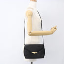 GIVENCHY Shoulder Bag Leather Black Gold Auth 164833-23