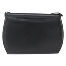 GIVENCHY Shoulder Bag Leather Black Gold Auth 164833-2