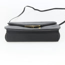 GIVENCHY Shoulder Bag Leather Black Gold Auth 164833-5