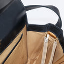 GUCCI Shoulder Bag Leather Navy Gold Auth 164835-18